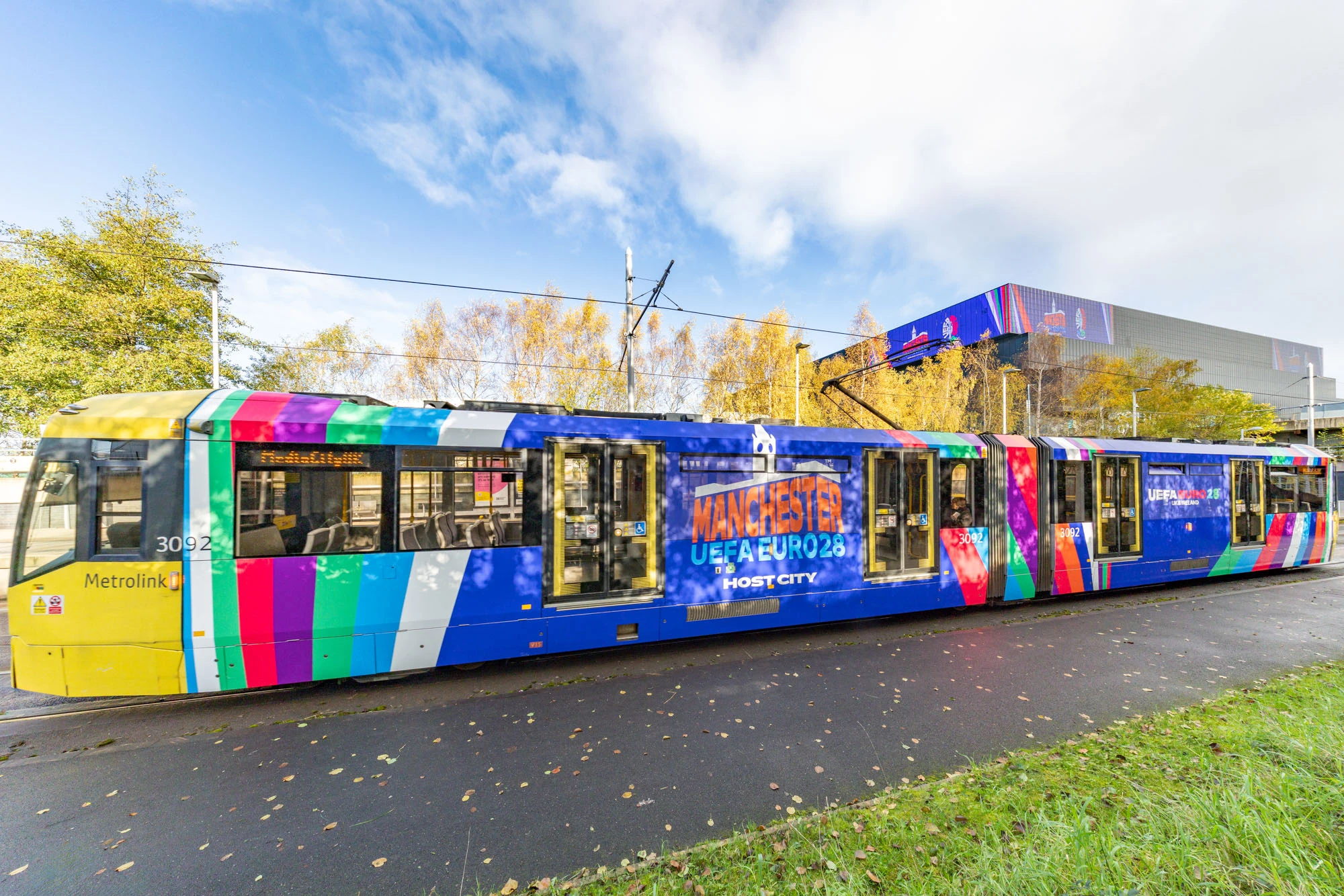 TfGM - UEFA Euro 2028 Host City Tram Wrap